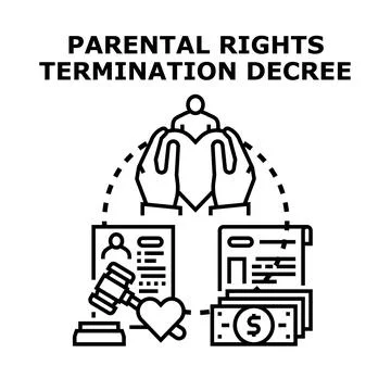 Parental rights termination decree vector illustration concept Stock Illustration