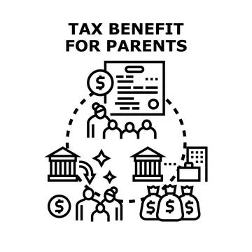 Parental tax benefit program providing financial support Illustration