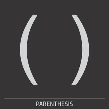 Parenthesis icon illustration Stock Illustration