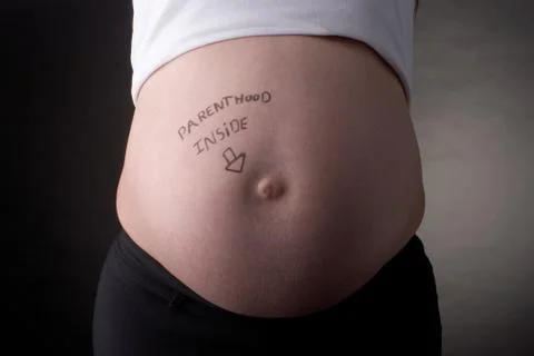 Parenthood inside belly Stock Photos