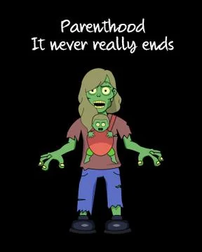 Parenthood, it never really ends Stock Illustration