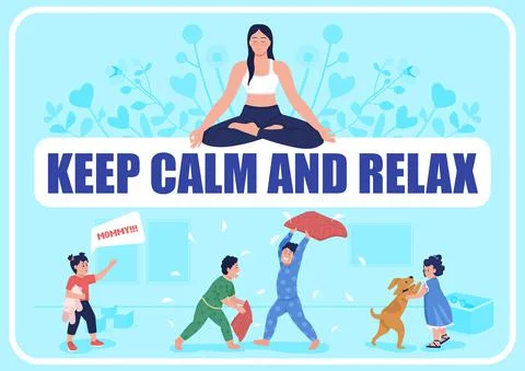 Parenthood poster flat vector template Stock Illustration