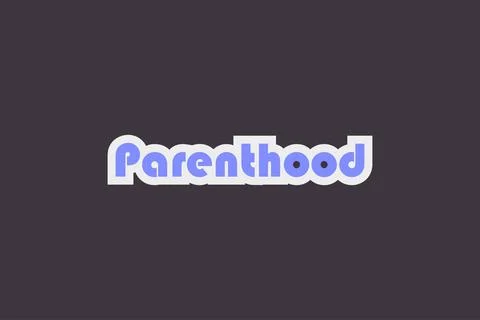 Parenthood typography t-shirt vector illustration Illustrazione stock