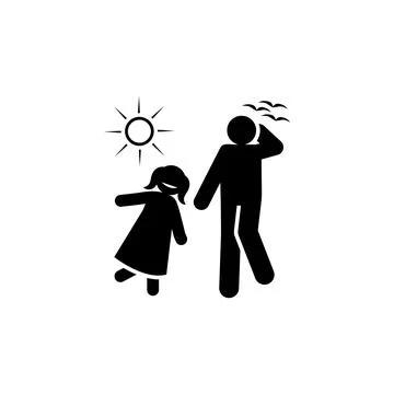 Parenting, child, walking icon. Element of positive parents icon. Premium Stock Illustration