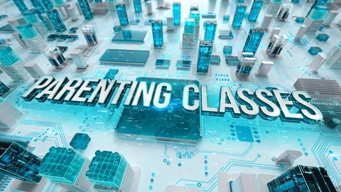 Parenting Classes with medical digital technology concept Stock Footage 107072226