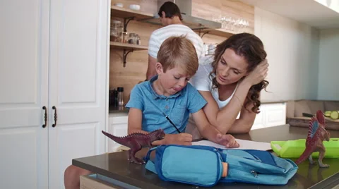 Parenting at home Stock Footage 60789629