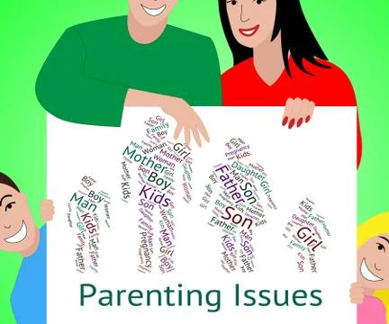 Parenting Issues Indicates Mother And Baby And Affairs Stock Illustration