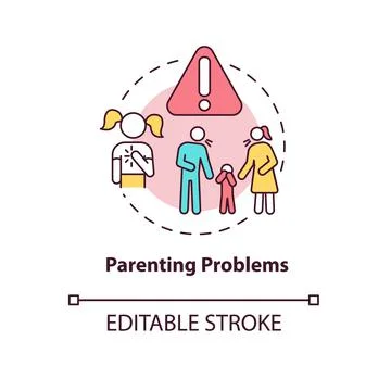 Parenting problem concept icon 库存插图