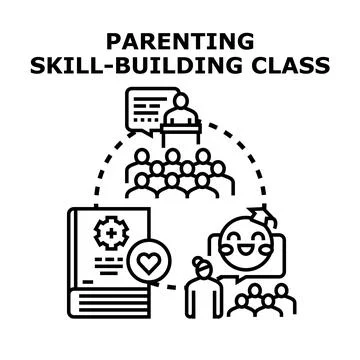 Parenting skill building class achieving knowledge イラスト素材