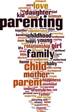 Parenting word cloud Stock Illustration