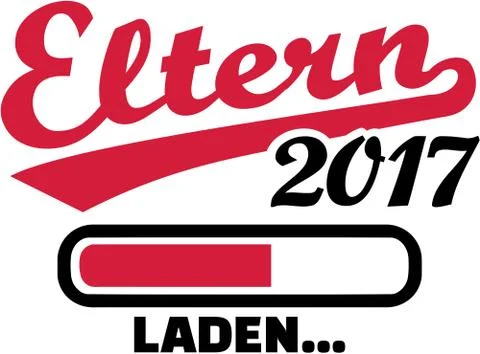 Parents 2017 are loading german Stock Illustration