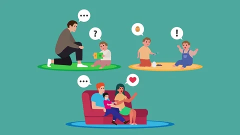 Parents playing with children Stock Footage 252174575