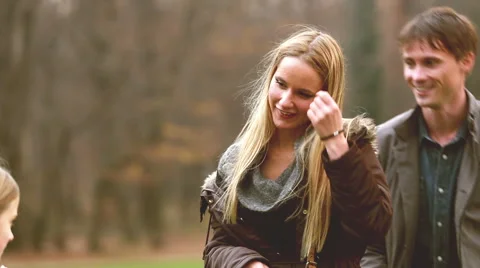 Parents playing with daughter in nature Stock Footage 59554517