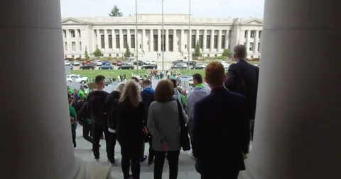 Parents protesting.  Stock Footage 106171869