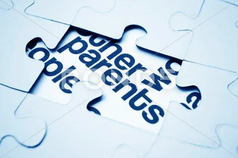 Parents puzzle concept Stock Illustration