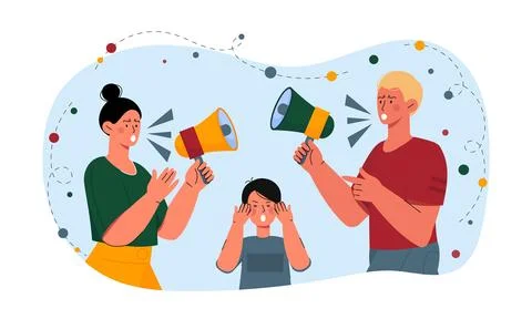 Parents quarrel vector concept Stock Illustration