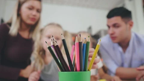 Parents spend time with children Stock Footage 116334980