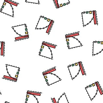 Pareto chart vector seamless pattern Illustrazione stock