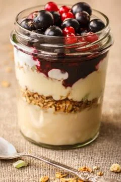 Parfait breakfast Fotos Stock
