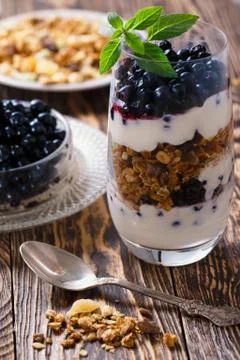 Parfait breakfast Stock Photos