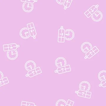 Parfum cosmetic line seamless pattern イラスト素材