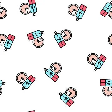 Parfum cosmetic vector seamless pattern Illustration