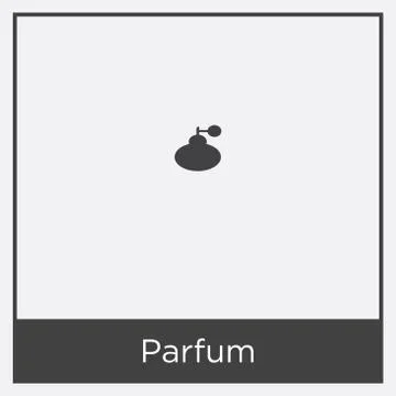 Parfum icon isolated on white background Stock Illustration