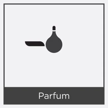 Parfum icon isolated on white background Stock Illustration