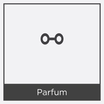Parfum icon isolated on white background Stock Illustration
