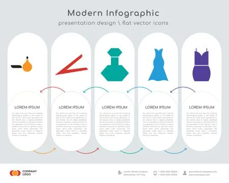 Parfum infographics design 스톡 일러스트