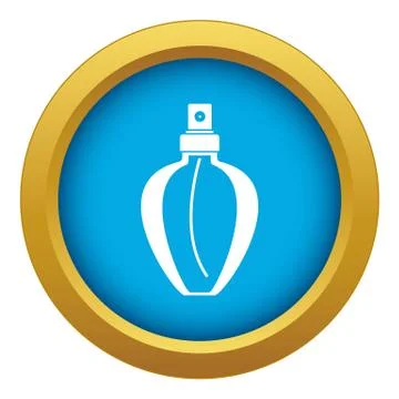 Parfume bottle icon blue vector isolated Stock Illustration