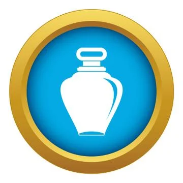 Parfume bottle icon blue vector isolated Stock Illustration