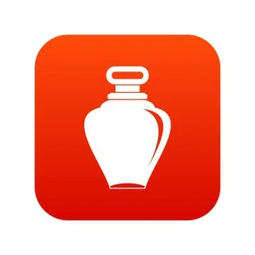 Parfume bottle icon digital red Stock Illustration