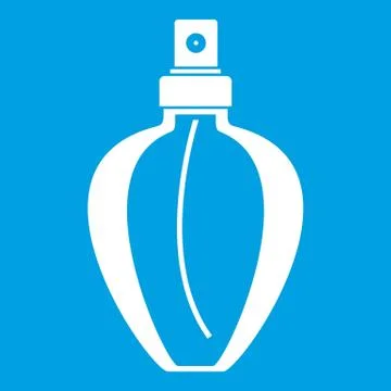 Parfume bottle icon white Stock Illustration