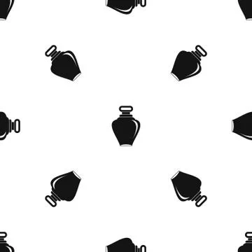 Parfume bottle pattern seamless black Stock Illustration