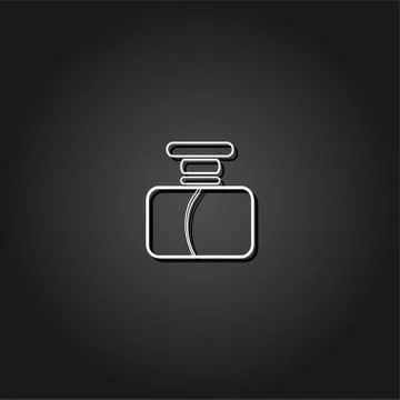 Parfume icon flat. Stock Illustration