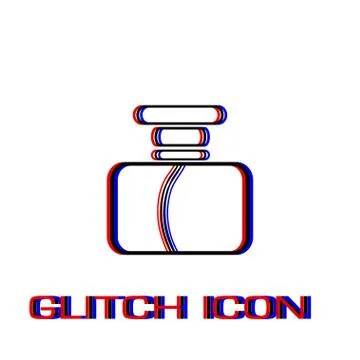 Parfume icon flat. Stock Illustration