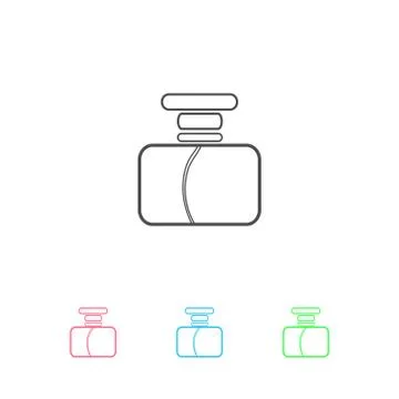 Parfume icon flat. Stock Illustration