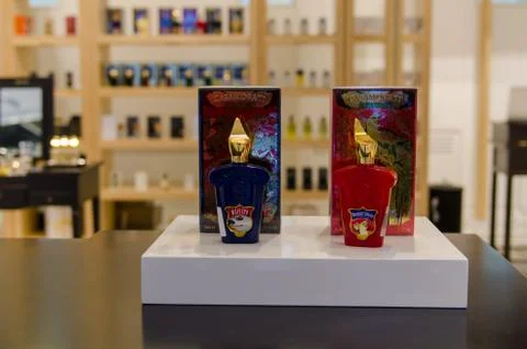 Parfume store detail Stock Photos