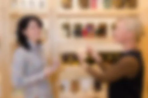 Parfume store theme blur background Foto stock
