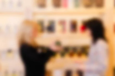 Parfume store theme blur background Foto stock