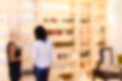 Parfume store theme blur background Foto stock