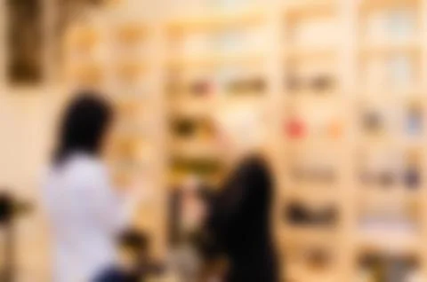 Parfume store theme blur background Foto stock