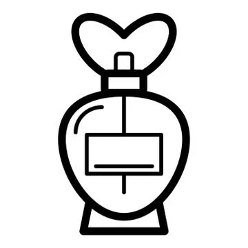 Parfume vector icon. Black spray illustration on white background. Outline Stock Illustration