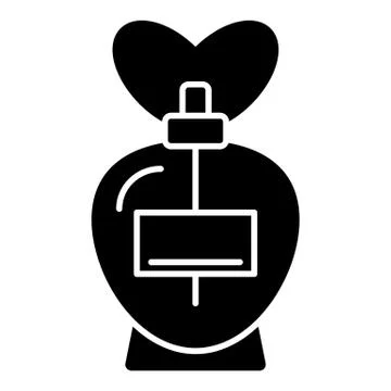 Parfume vector icon. Black spray illustration on white background. Solid linear Stock Illustration