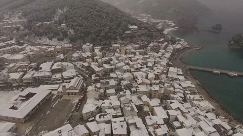 Parga in the middle of snowstorm Stock Footage 135037728
