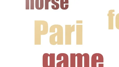 Pari Word Cloud Animated Isolated 動画素材 107216069
