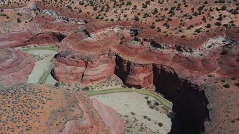Paria River Between Canyon In Paria Canyon-Vermilion Cliffs Wilderness Video stock 239055348