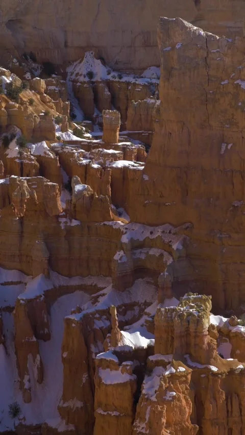 Paria View. Bryce Canyon in Winter. Utah, USA. Vertical Video Stock-Footage 259188724