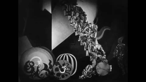 PARIS - 1926 - Joe performs on stage as a singing clown in a circus. Video stock 296383098